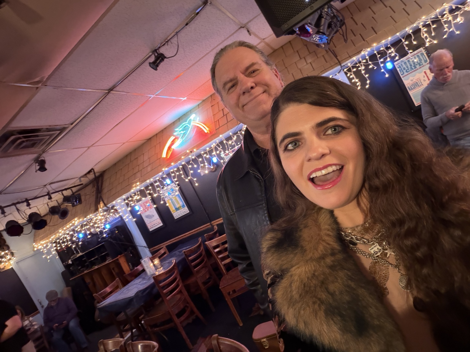 Candid photo of Nettie and the Delta Boy