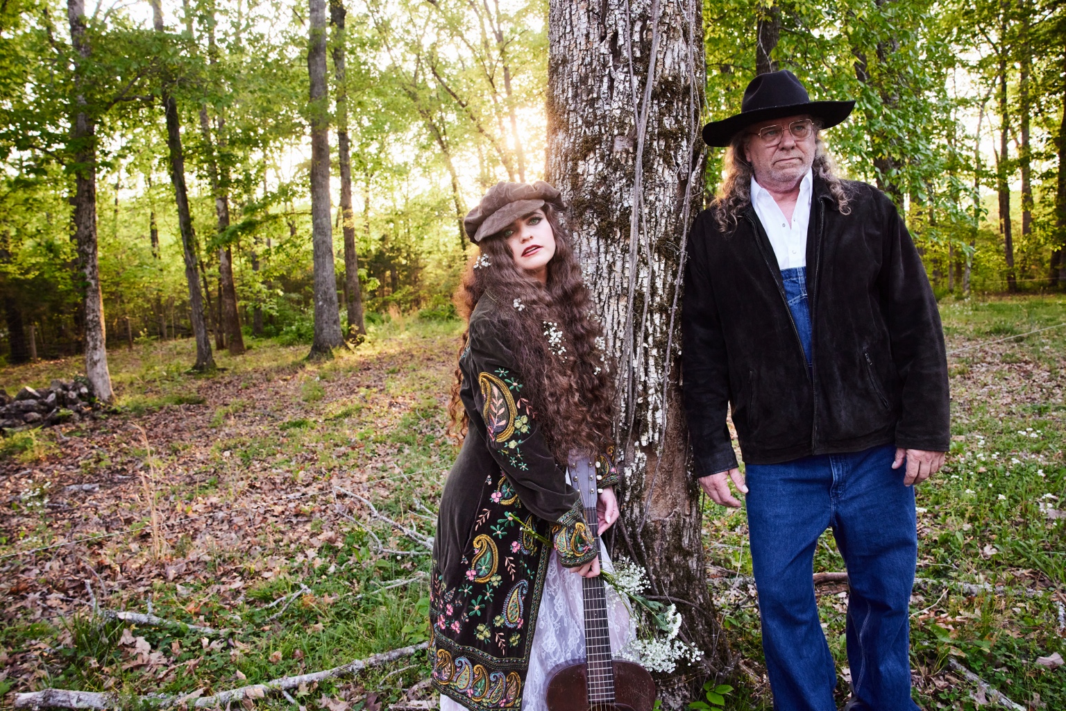 Nettie and the Delta Boy in the woods